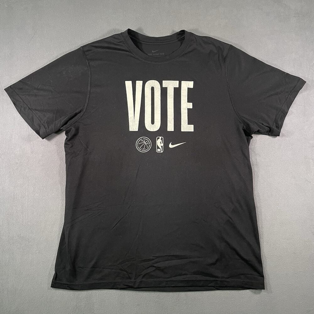 Nike NBA Team Issued Vote Dri-Fit Tee Shirt - Large - Election Day Basketball